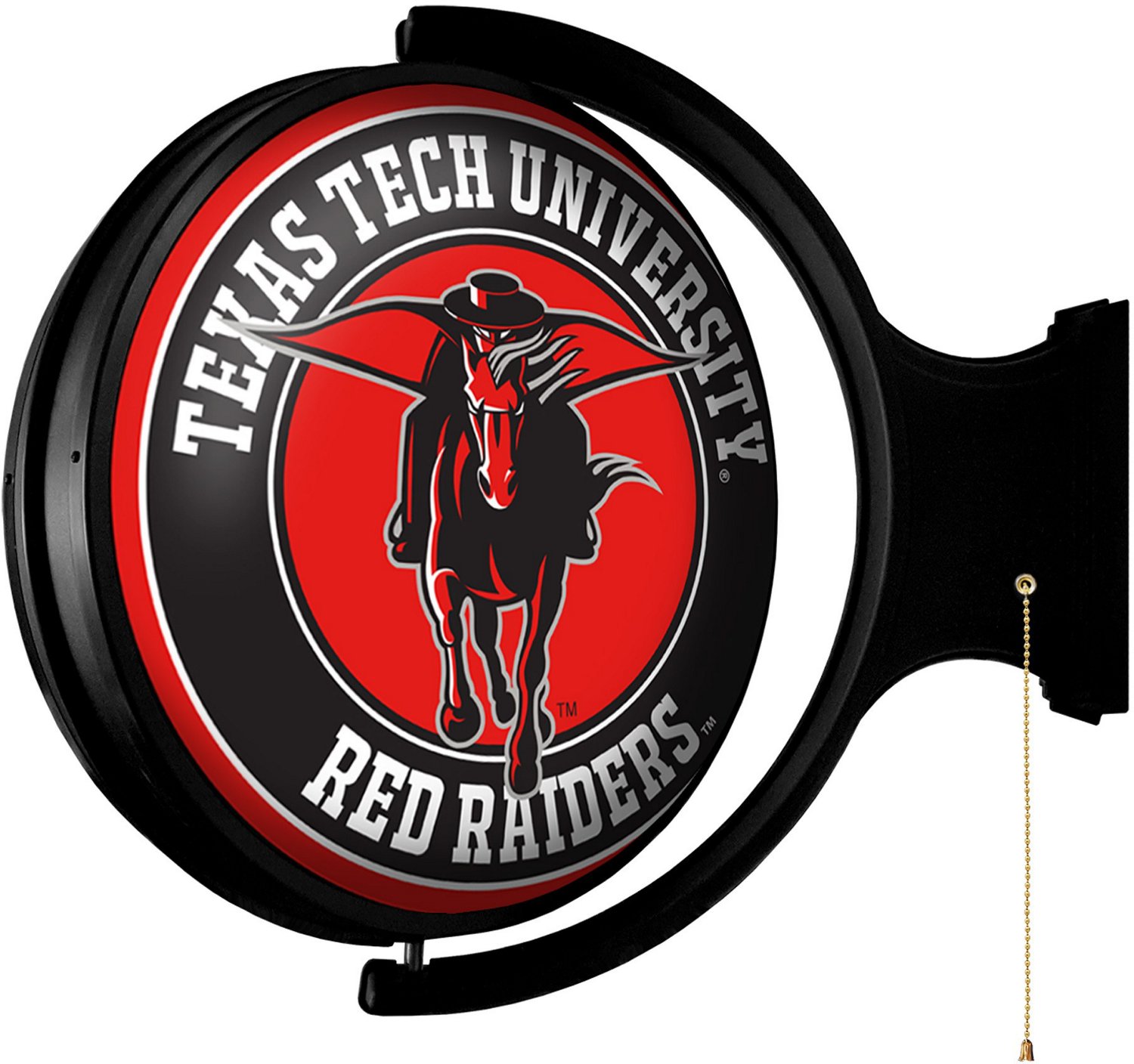 The Fan-Brand Texas Tech University Double Sided Round Rotating Lighted Sign  - view number 2