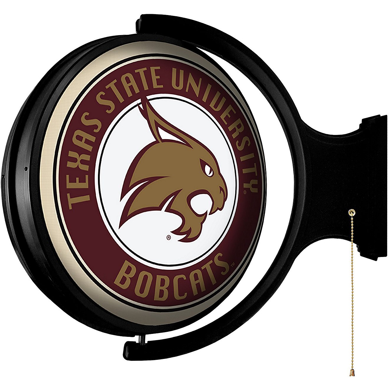 The Fan-Brand Texas State University Original Round Rotating Lighted Sign                                                        - view number 2