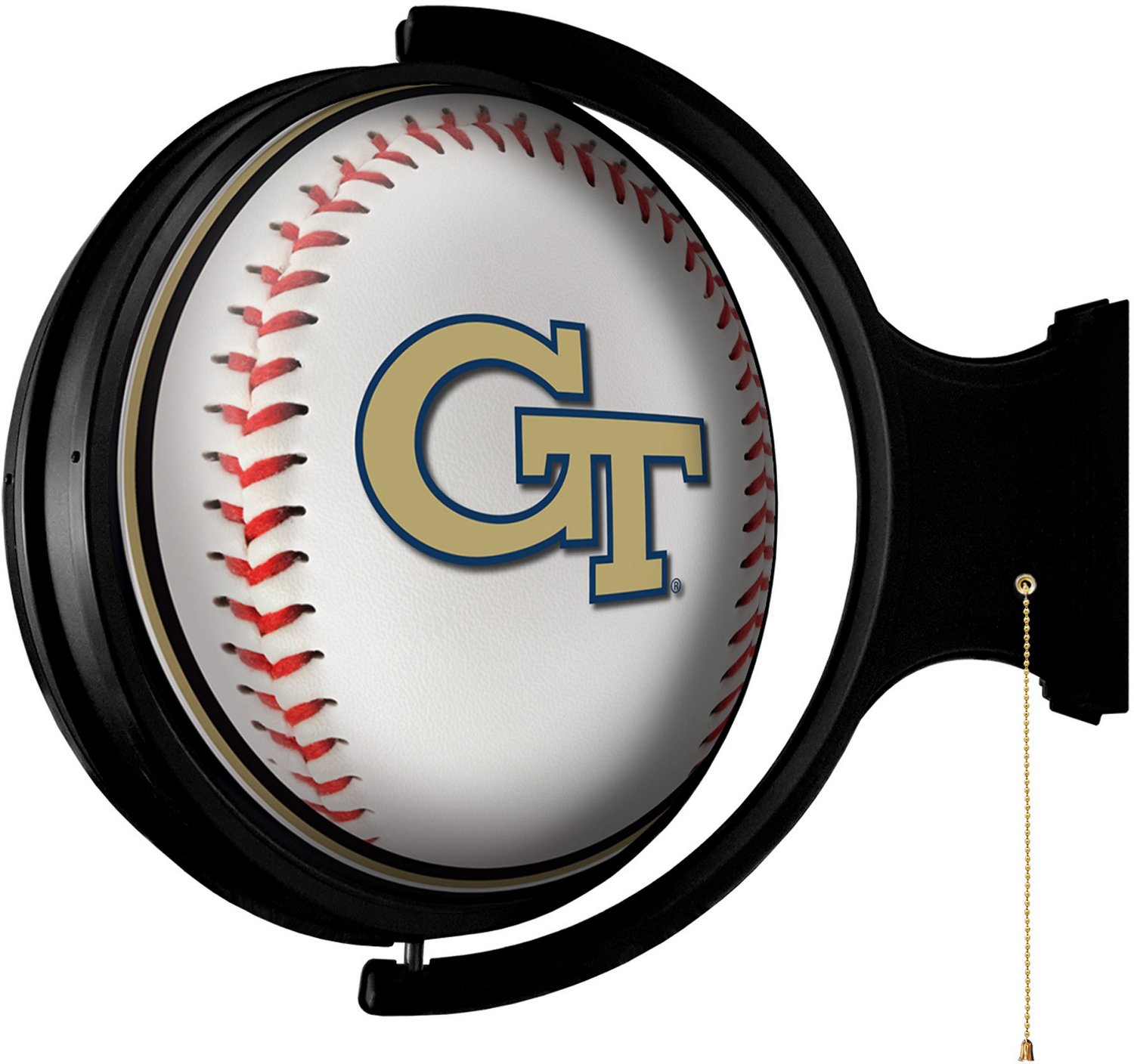 The Fan-Brand Georgia Tech Baseball Round Rotating Lighted Sign  - view number 2