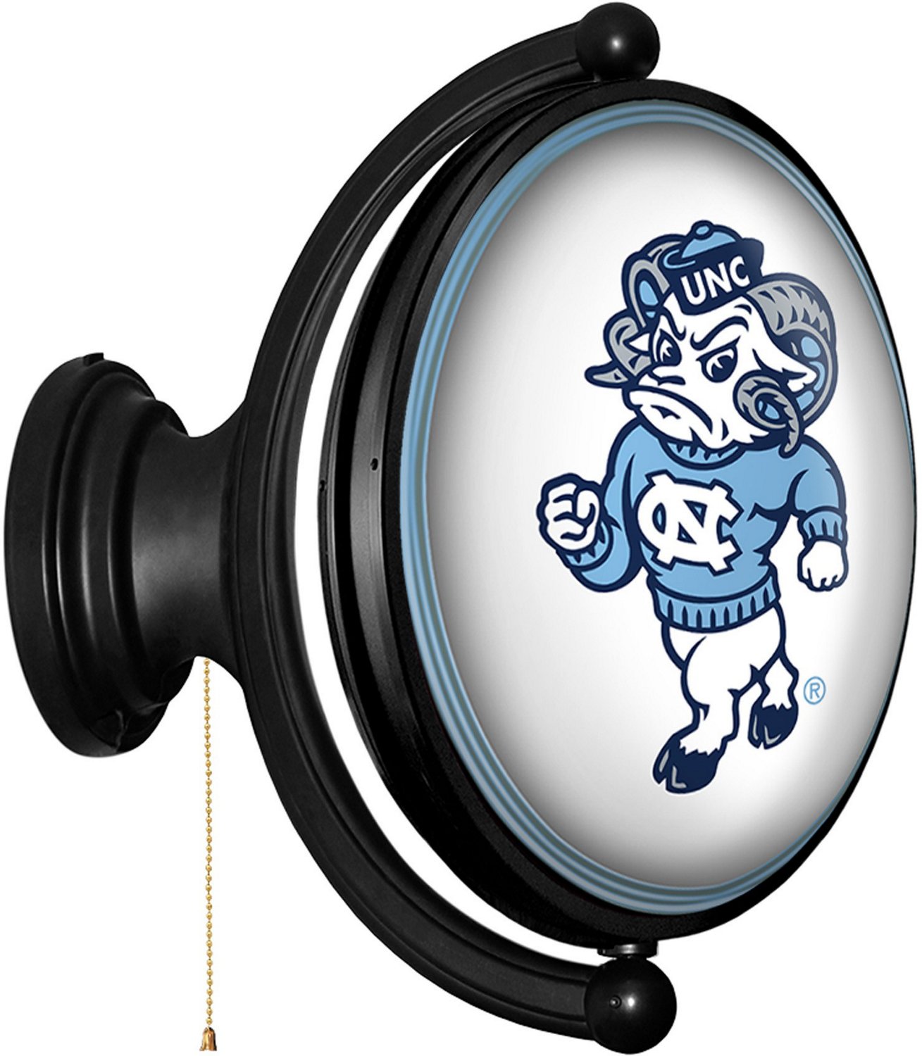 The Fan-Brand University of North Carolina Mascot Oval Rotating Lighted Sign                                                     - view number 2