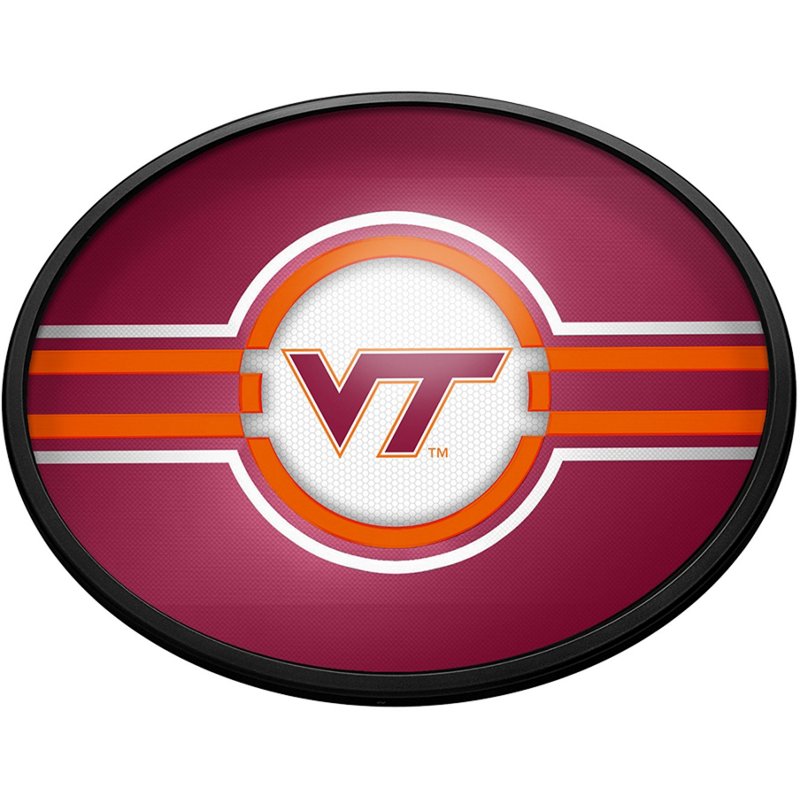 The FanBrand Virginia Tech Oval Slimline Lighted Wall Sign
