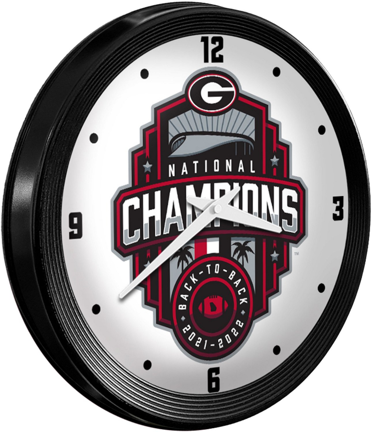 The Fan-Brand University of Georgia National Champions Ribbed Wall Clock  - view number 2