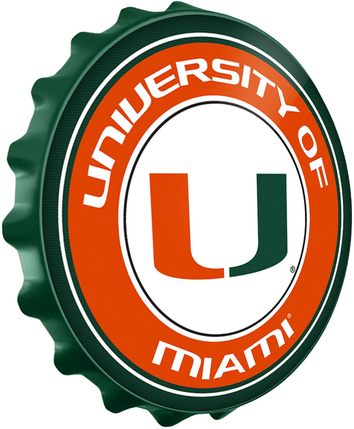 The Fan-Brand University of Miami Bottle Cap Sign - view number 2