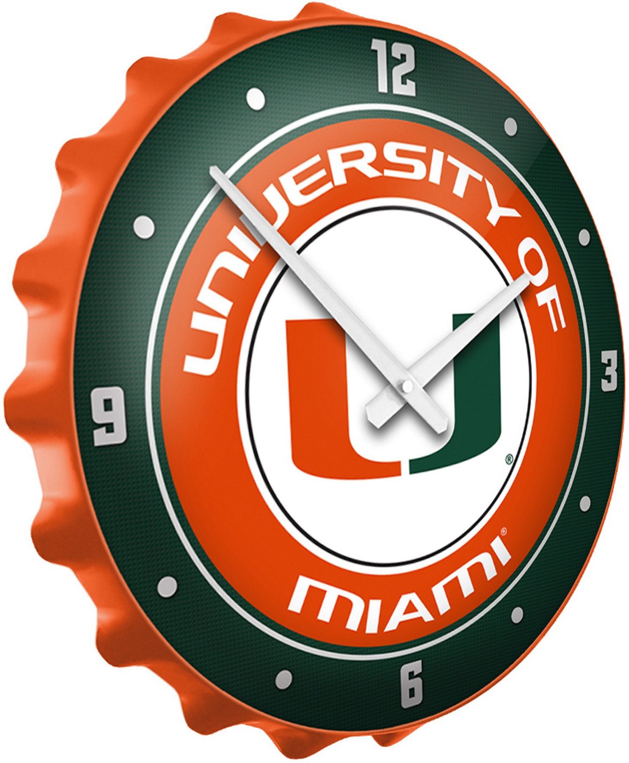 The Fan-Brand University of Miami Bottle Cap Clock - view number 2