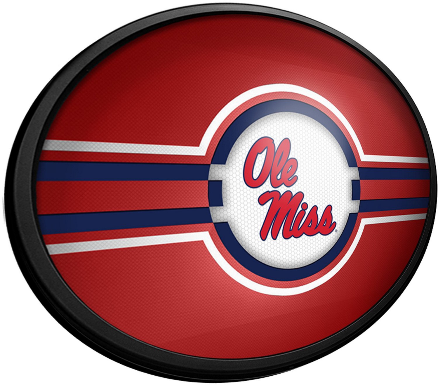 The Fan-Brand University of Mississippi Oval Slimline Lighted Wall Sign                                                          - view number 2
