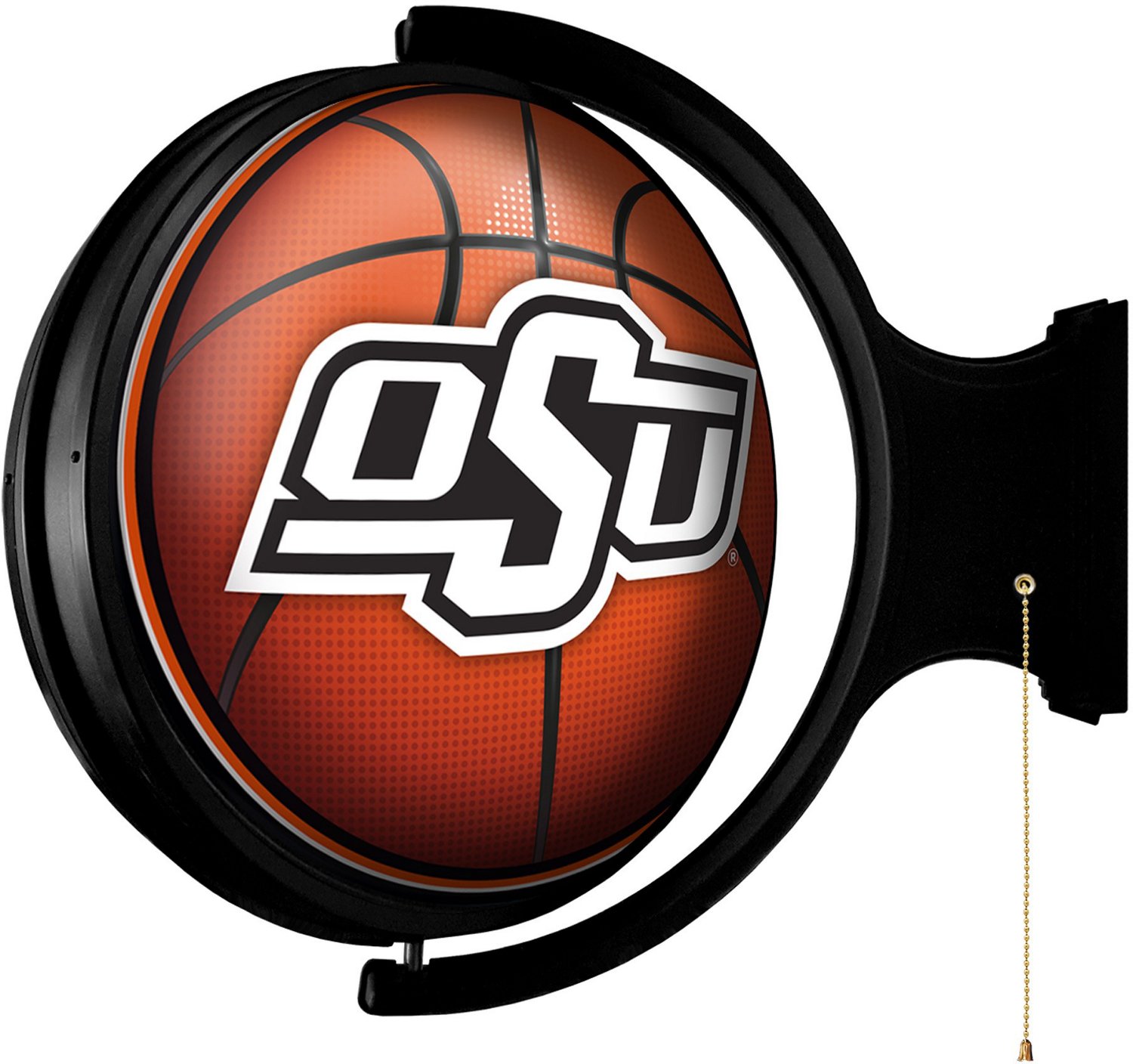 The Fan-Brand Oklahoma State University Basketball Round Rotating Lighted Sign  - view number 2