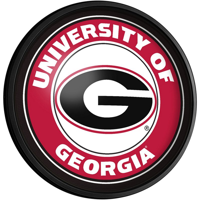 The FanBrand University of Georgia Round Slimline Lighted Sign