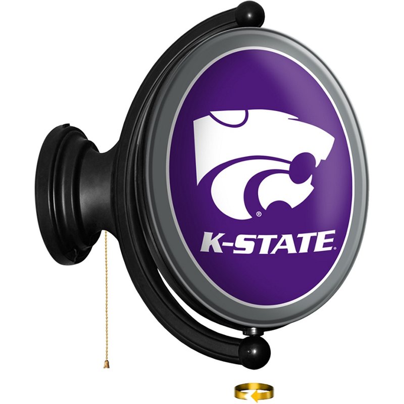 The FanBrand Kansas State University Oval Rotating Lighted Sign