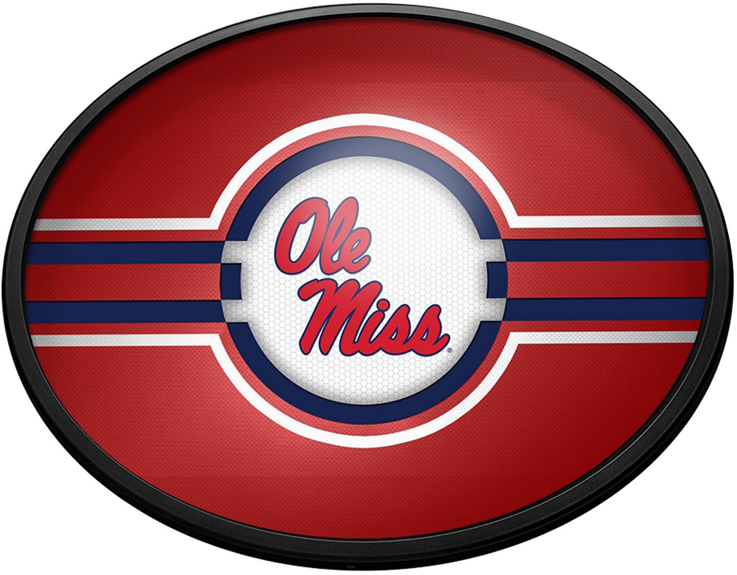 The Fan-Brand University of Mississippi Oval Slimline Lighted Wall Sign                                                          - view number 1