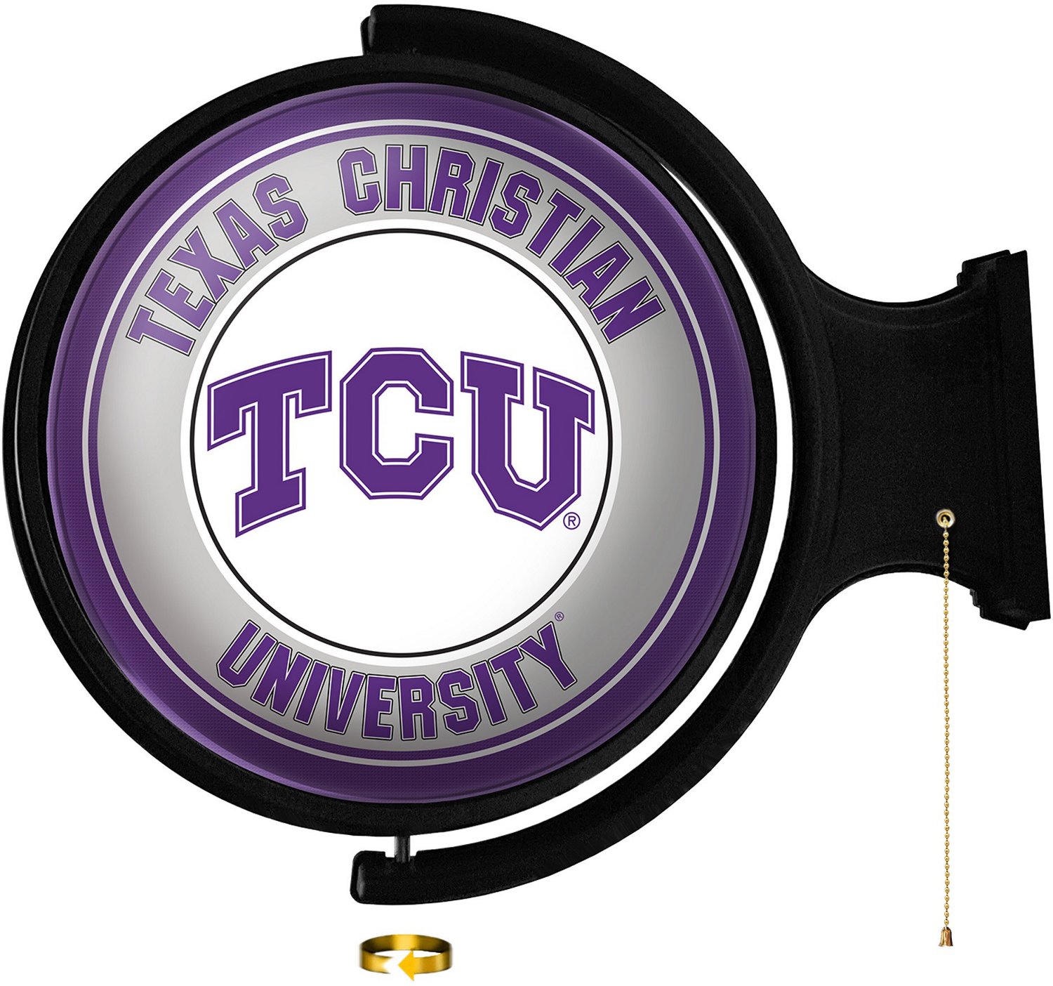 The Fan-Brand Texas Christian University Original Round Rotating Lighted Sign
