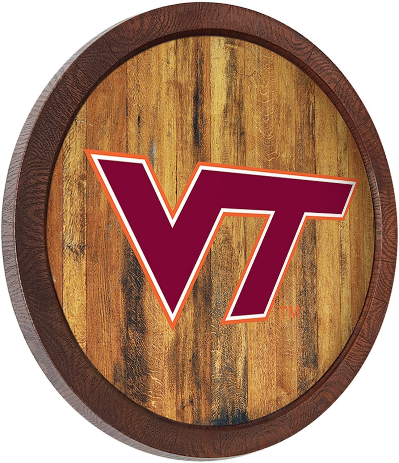 The Fan-Brand Virginia Tech Faux Barrel Top Sign  - view number 2