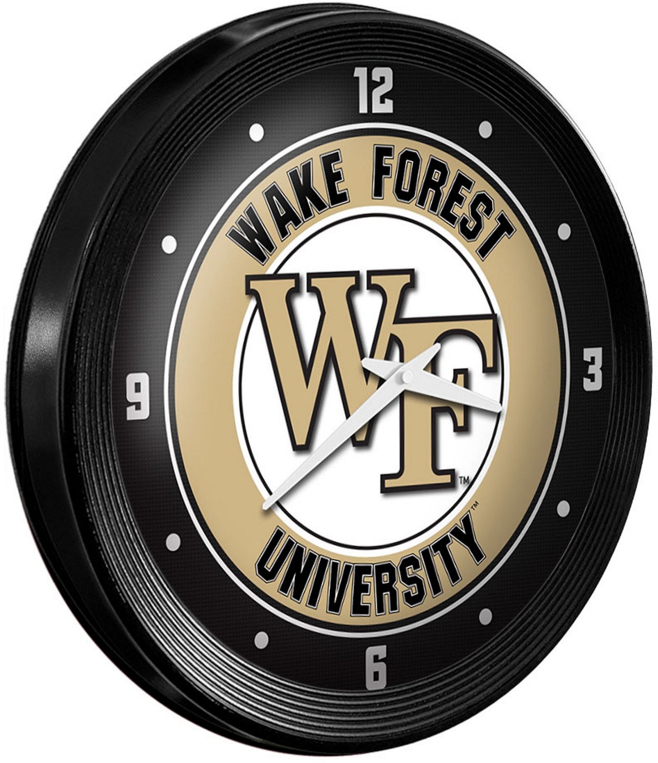 The Fan-Brand Wake Forest University Ribbed Wall Clock - view number 2