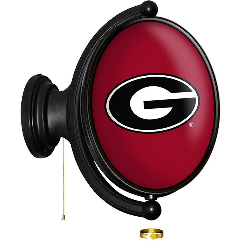 The FanBrand University of Georgia Oval Rotating Lighted Sign