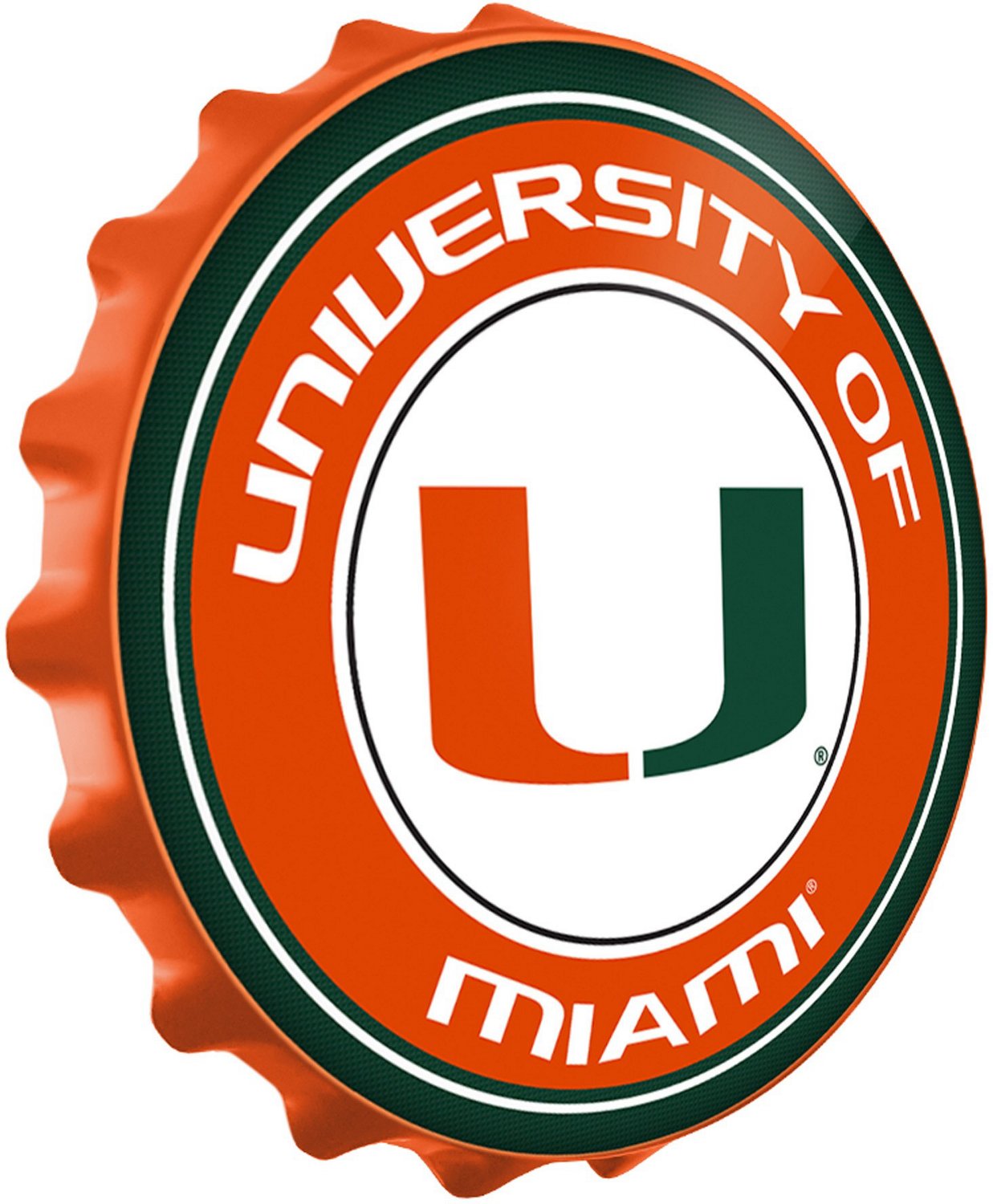 The Fan-Brand University of Miami Bottle Cap Sign - view number 2