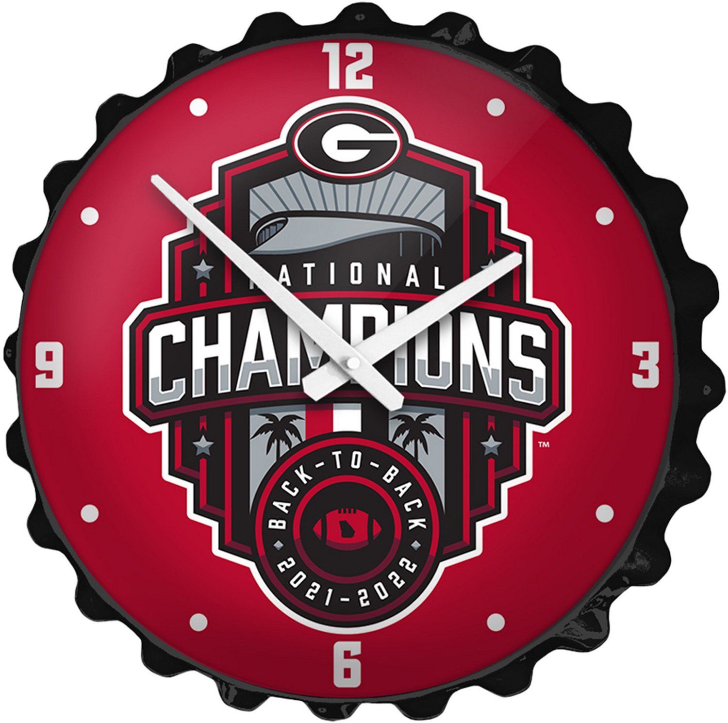 The Fan-Brand University of Georgia National Champs Bottle Cap Clock