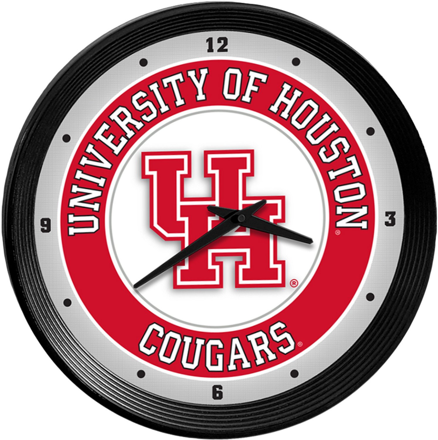 The Fan-Brand University of Houston Ribbed Wall Clock