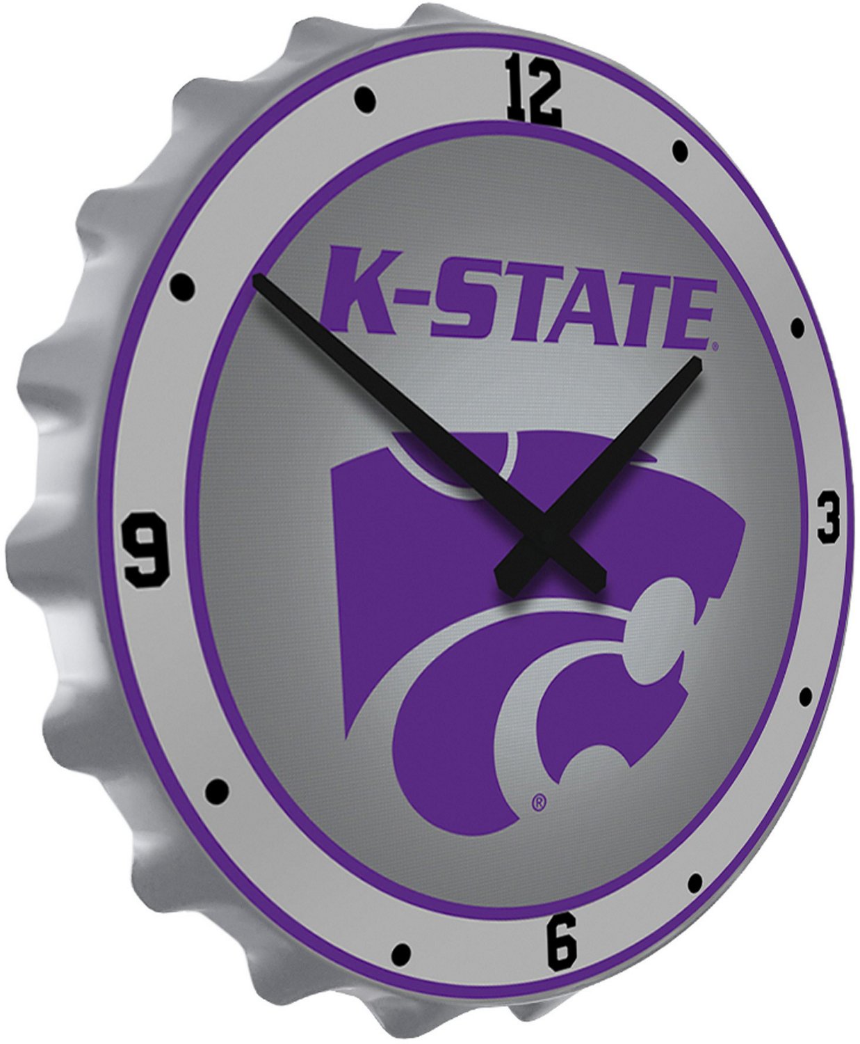 The Fan-Brand Kansas State University K-State Bottle Cap Clock - view number 2