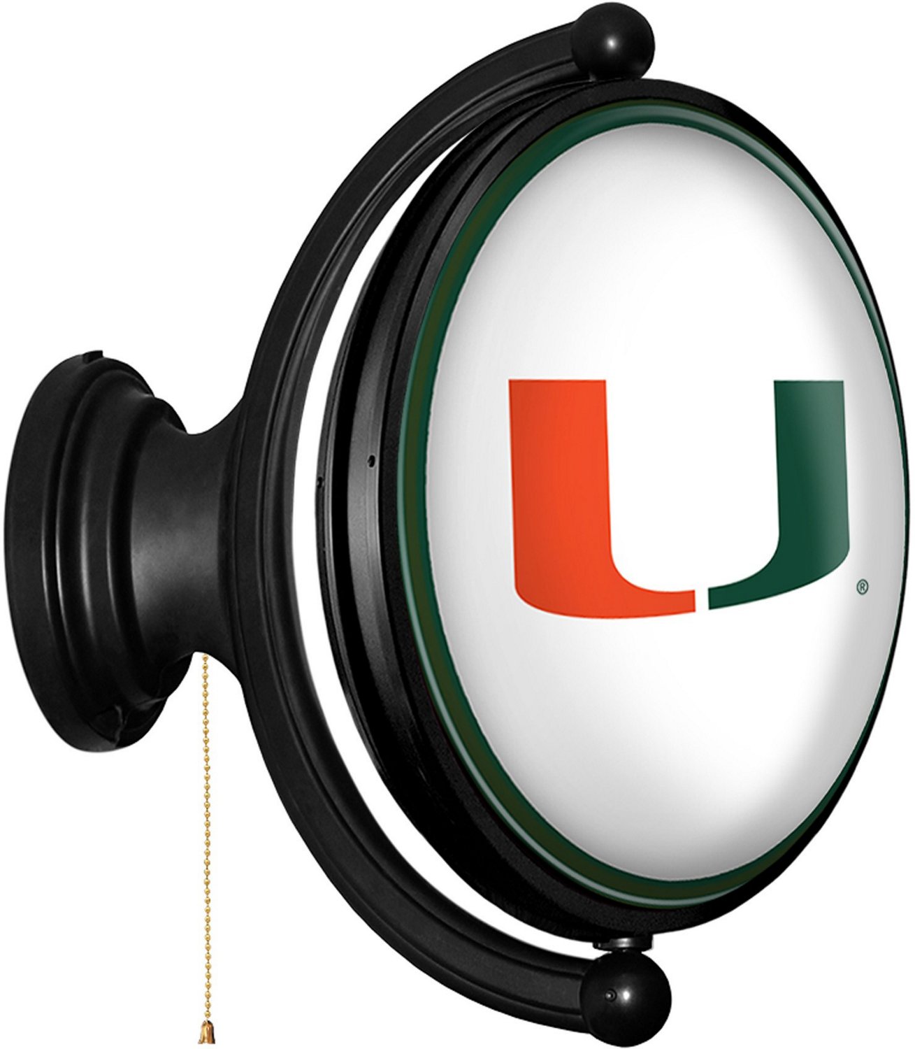 The Fan-Brand University of Miami Oval Rotating Lighted Sign - view number 2