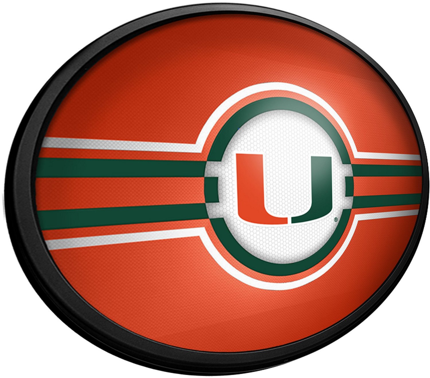 The Fan-Brand University of Miami Orange Oval Slimline Lighted Wall Sign - view number 2
