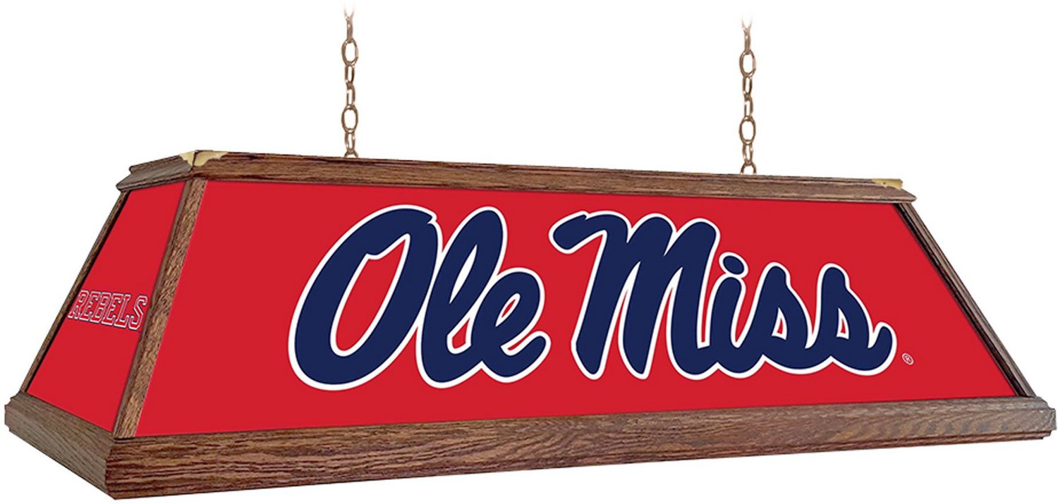The Fan-Brand University of Mississippi Premium Wood Pool Table Light