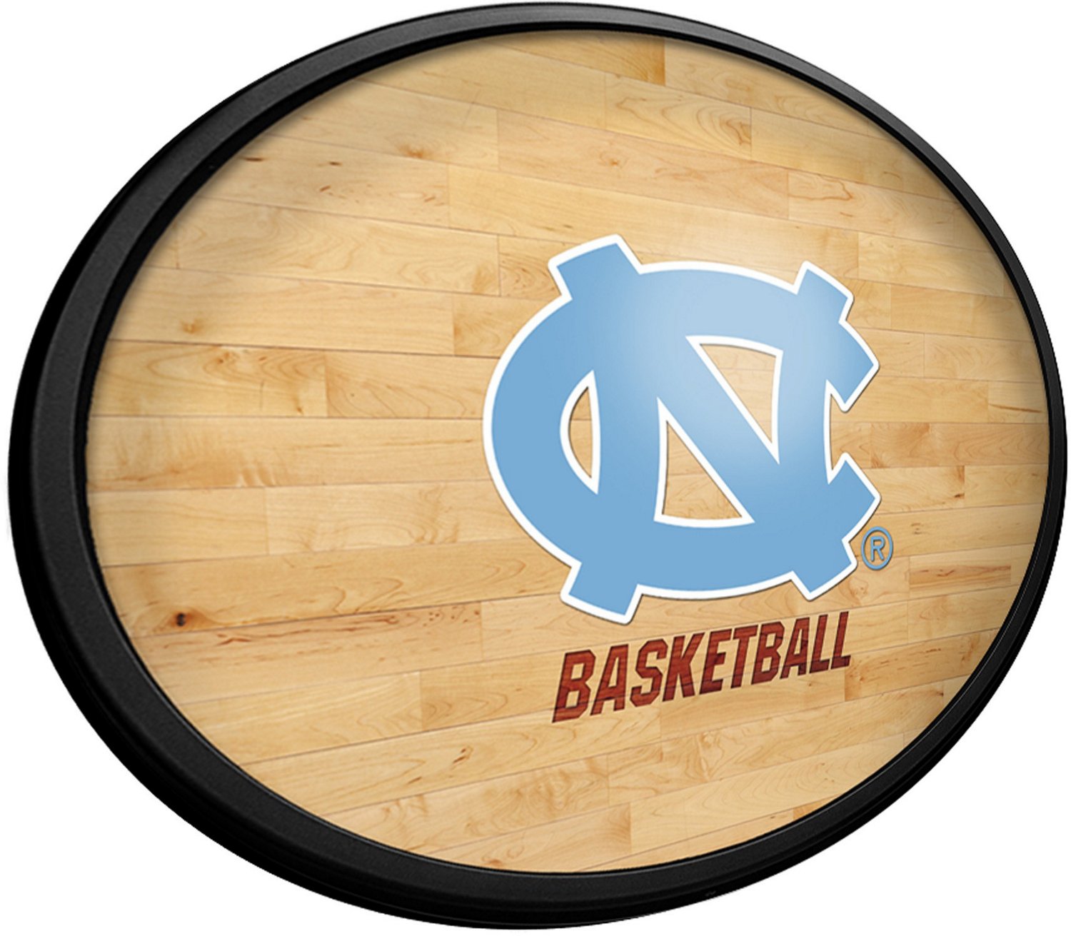 The Fan-Brand University of North Carolina Hardwood Oval Slimline Lighted Wall Sign - view number 2