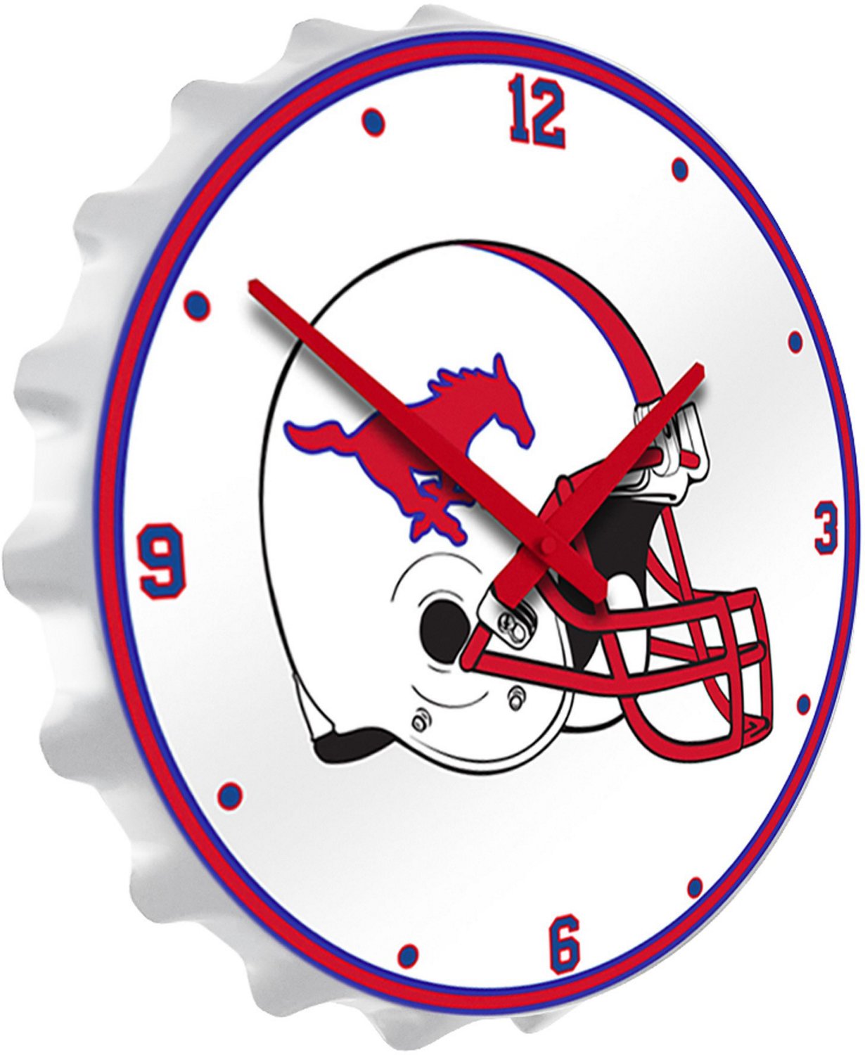 The Fan-Brand Southern Methodist University Helmet Bottle Cap Clock - view number 2