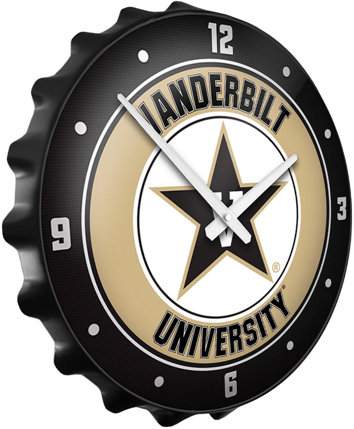 The Fan-Brand Vanderbilt University Bottle Cap Clock - view number 2