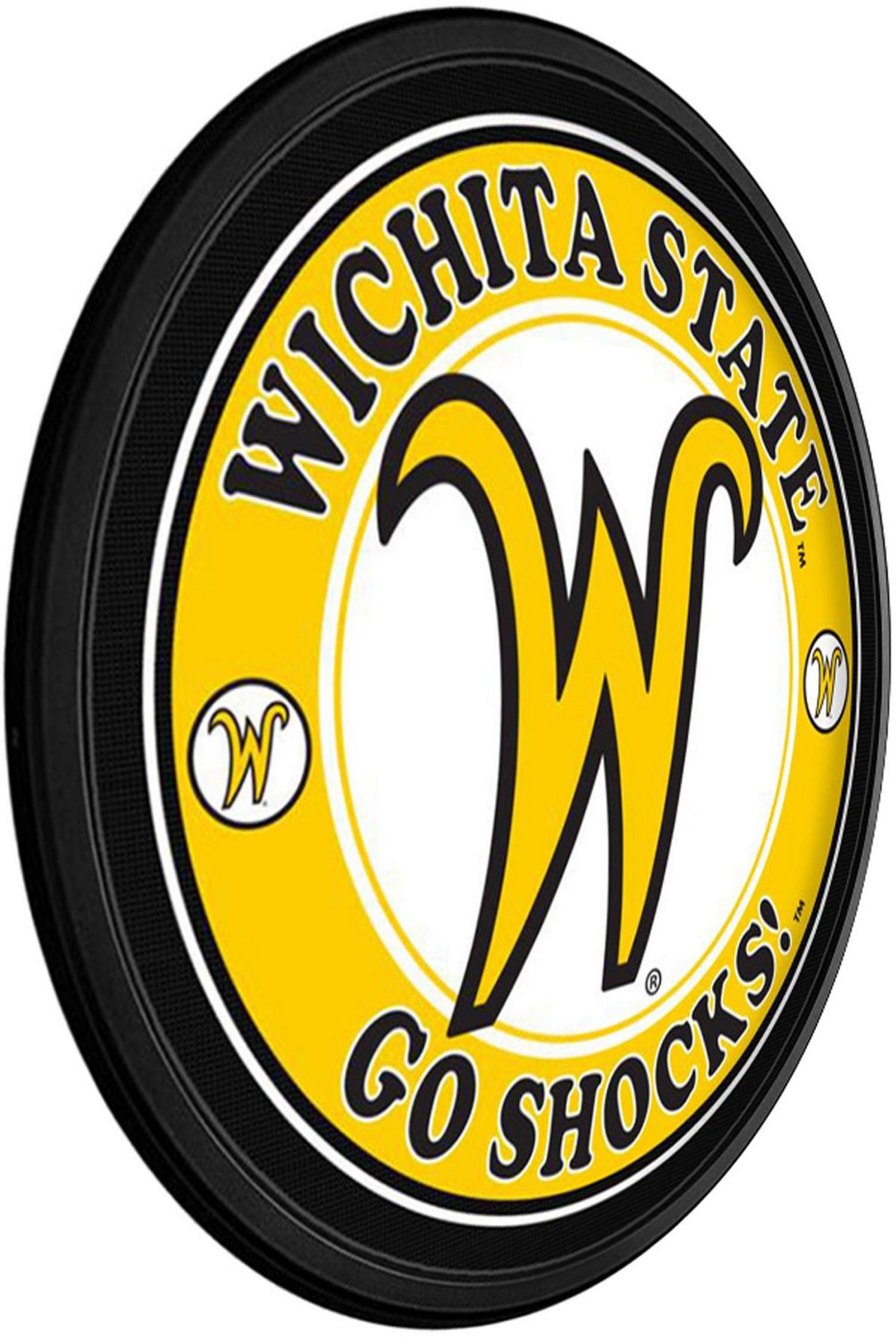 The Fan-Brand Wichita State University Script W Round Slimline Lighted Wall Sign - view number 2
