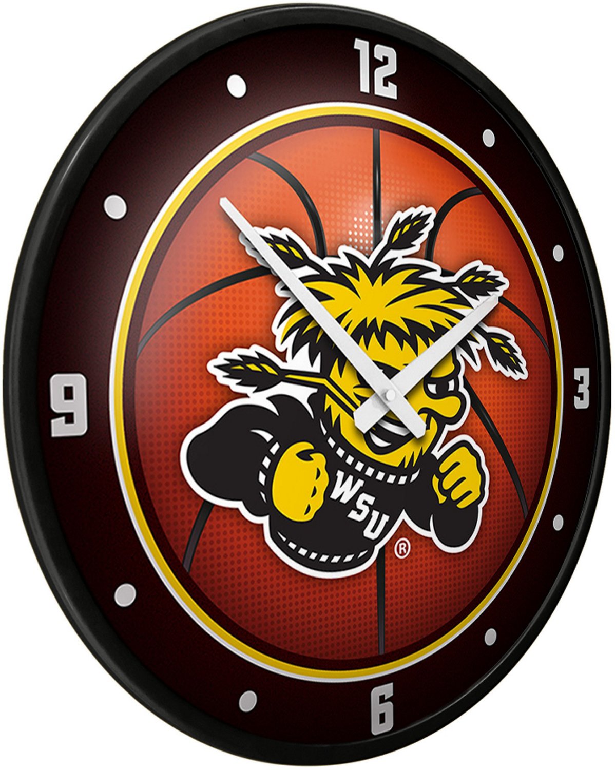 The Fan-Brand Wichita State University Basketball Modern Disc Clock  - view number 2