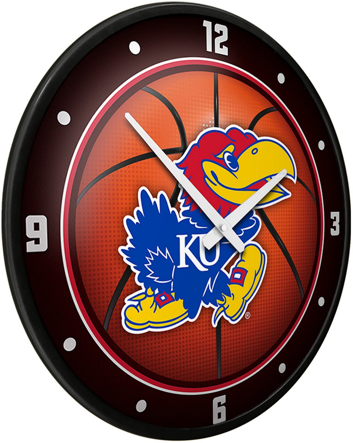 The Fan-Brand University of Kansas Basketball Modern Disc Clock  - view number 2