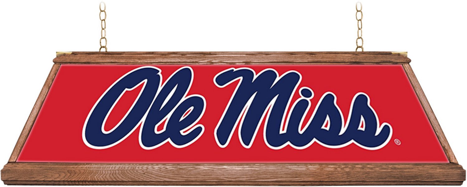 The Fan-Brand University of Mississippi Premium Wood Pool Table Light                                                            - view number 2