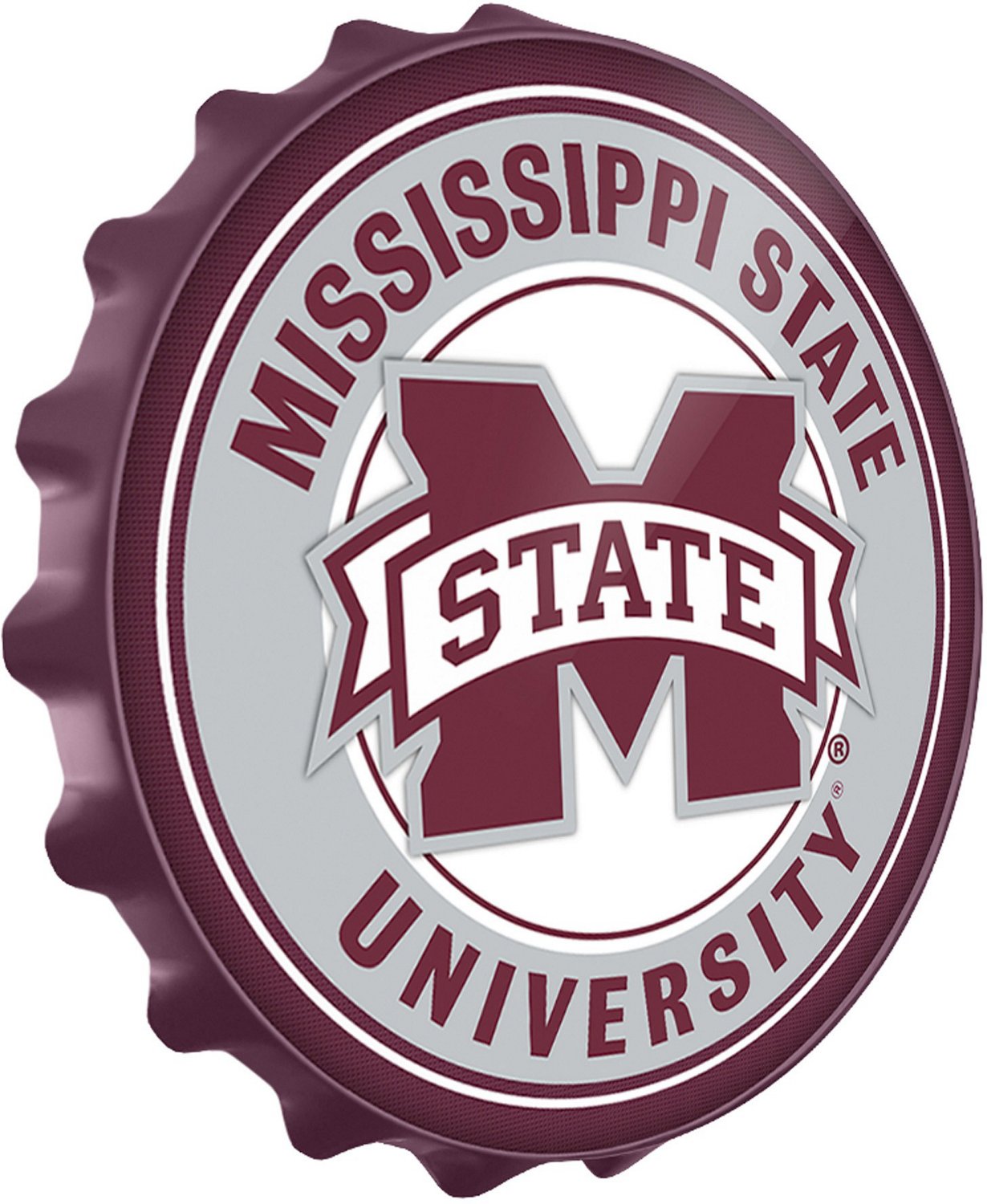 The Fan-Brand Mississippi State University Maroon Bottle Cap Sign - view number 2