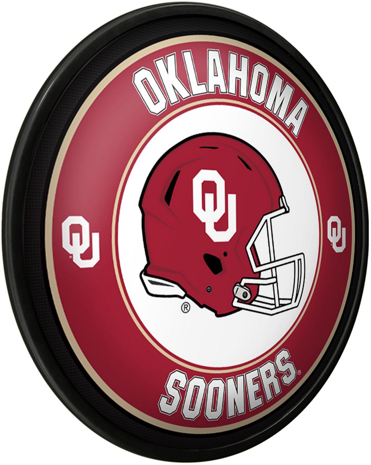 The Fan-Brand University of Oklahoma Helmet Modern Disc Sign - view number 2
