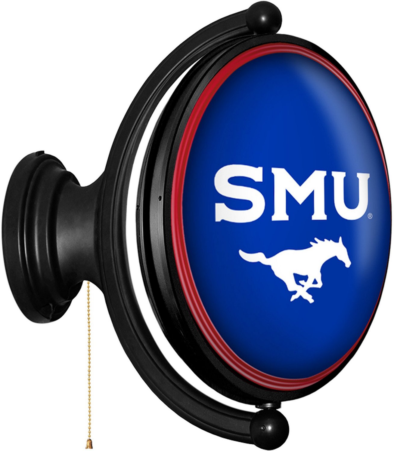 The Fan-Brand Southern Methodist University Logo Oval Rotating Lighted Sign  - view number 2