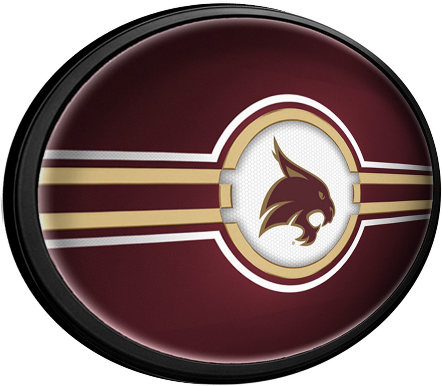 The Fan-Brand Texas State University Oval Slimline Lighted Wall Sign - view number 2