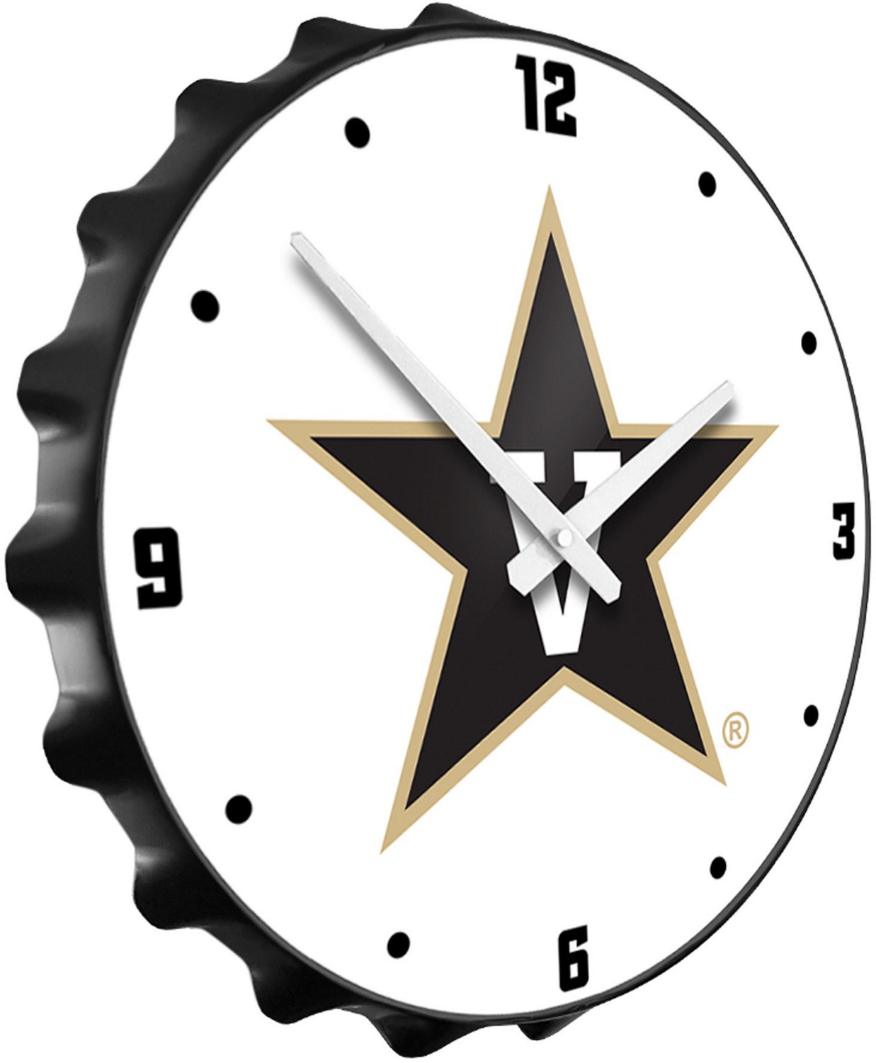 The Fan-Brand Vanderbilt University Star Bottle Cap Clock - view number 2