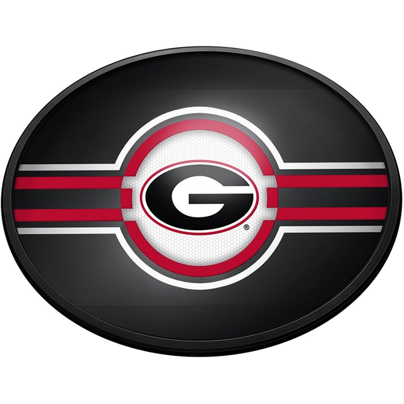 The Fan-Brand University of Georgia Oval Slimline Lighted Sign Black - NCAA Novelty at Academy Sports