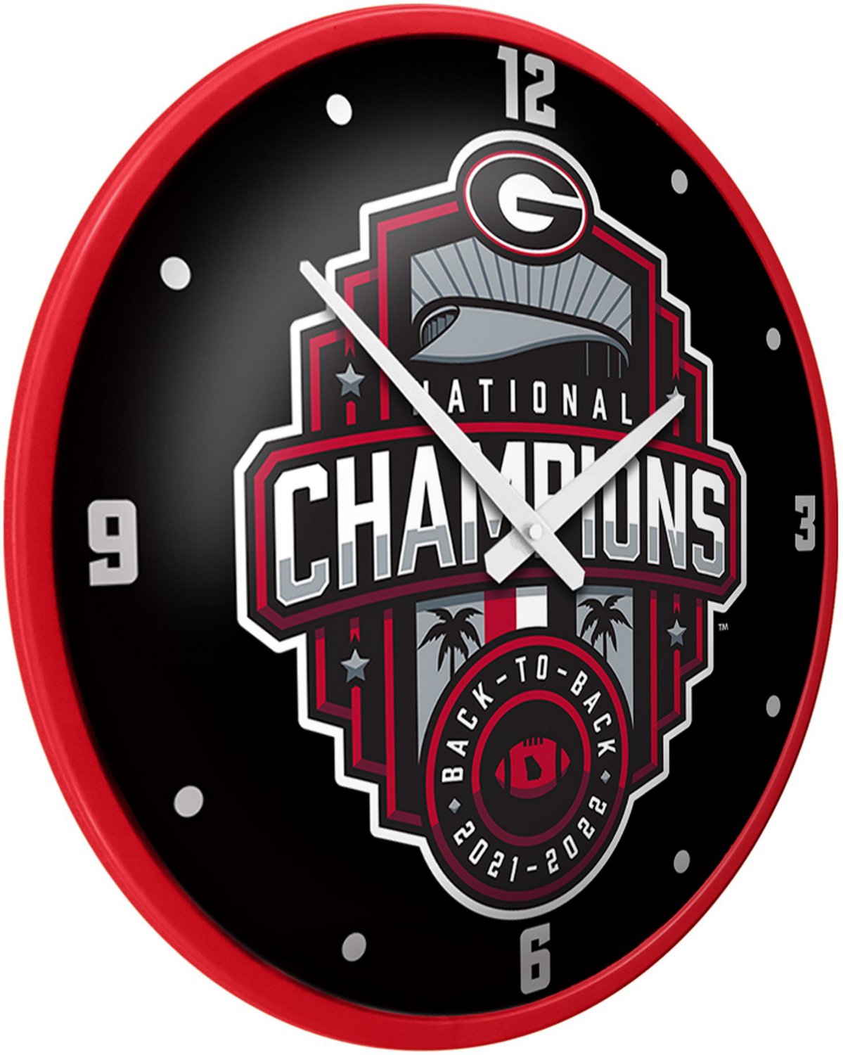 The Fan-Brand University of Georgia National Champions Modern Disc Clock - view number 2