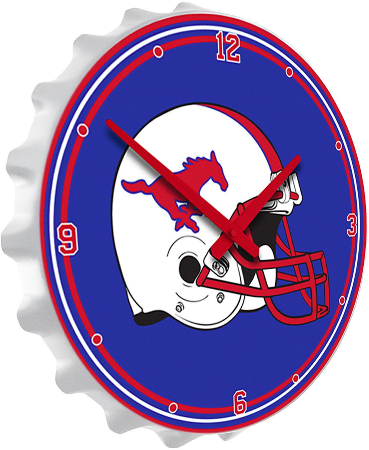 The Fan-Brand Southern Methodist University Helmet Bottle Cap Clock - view number 2
