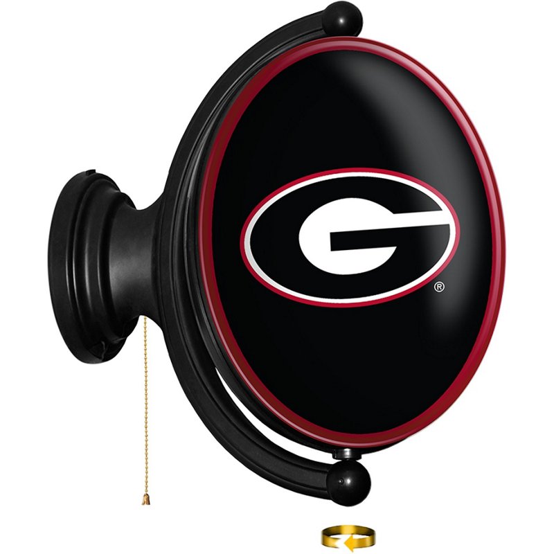 The FanBrand University of Georgia Oval Rotating Lighted Sign