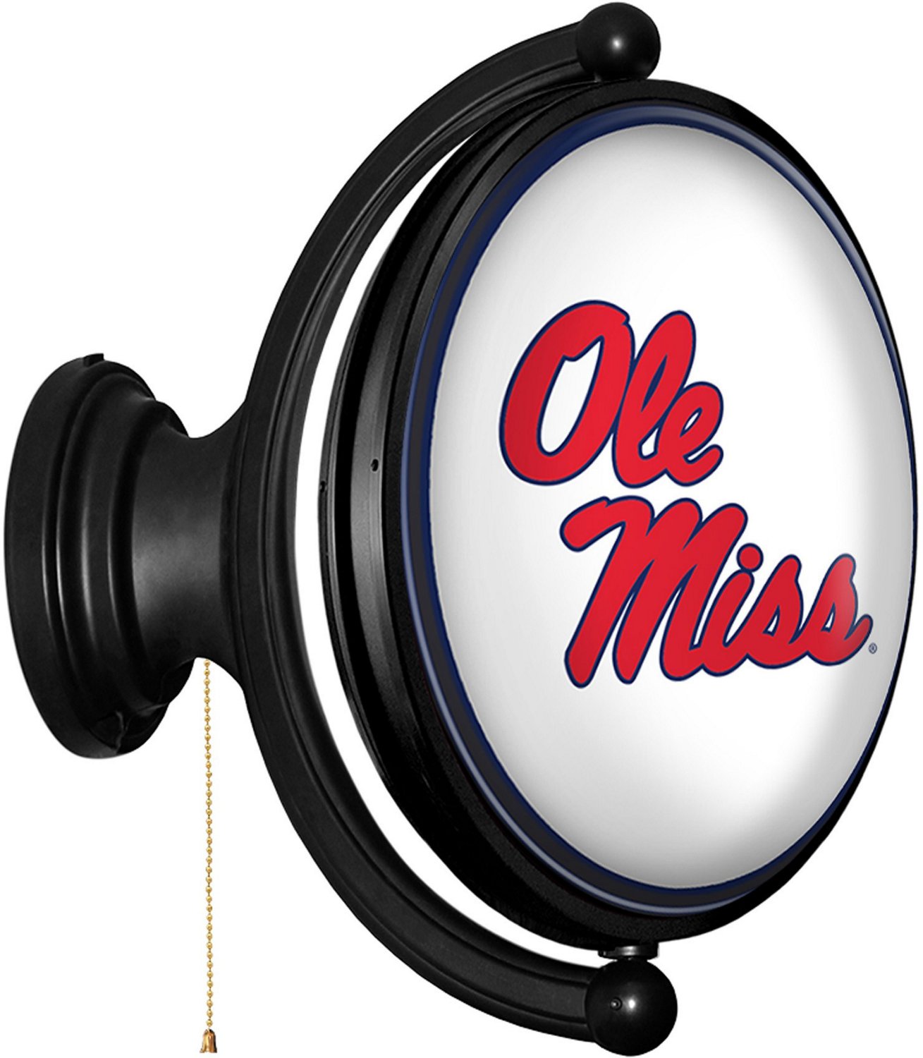 The Fan-Brand University of Mississippi Oval Rotating Lighted Sign                                                               - view number 2
