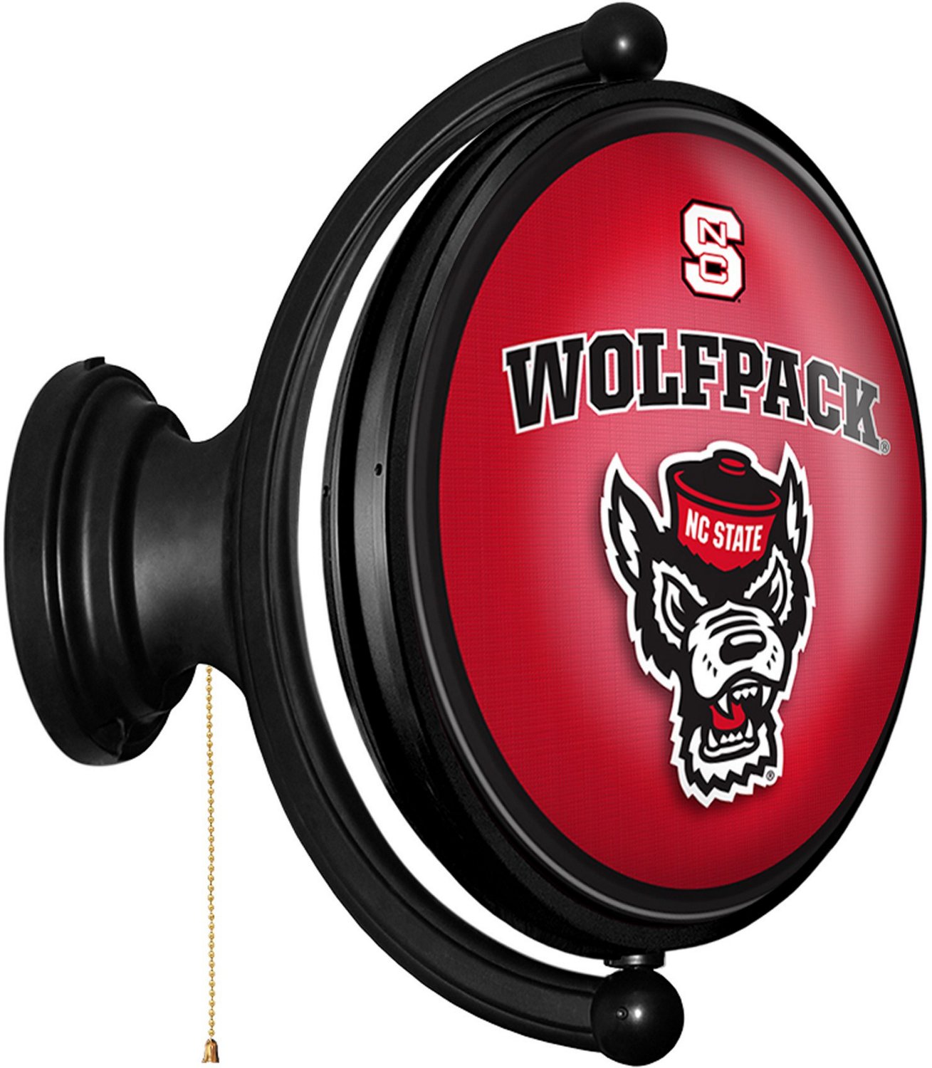 The Fan-Brand North Carolina State University Tuffy’s Face Original Oval Rotating Lighted Sign  - view number 2