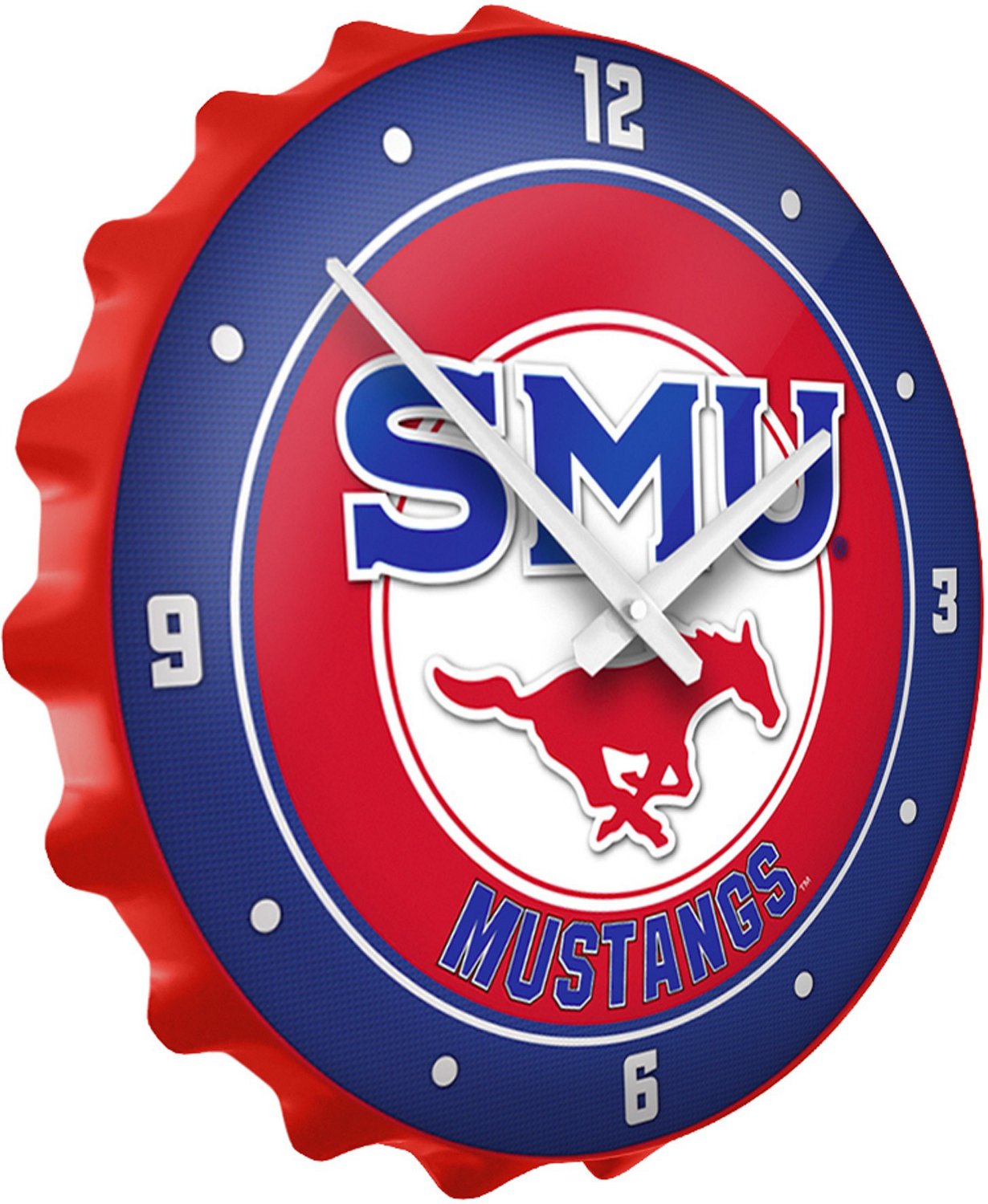 The Fan-Brand Southern Methodist University Mascot Bottle Cap Clock - view number 2