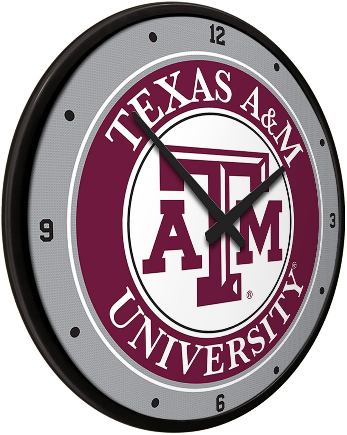 The Fan-Brand Texas A&M University Modern Disc Clock  - view number 2