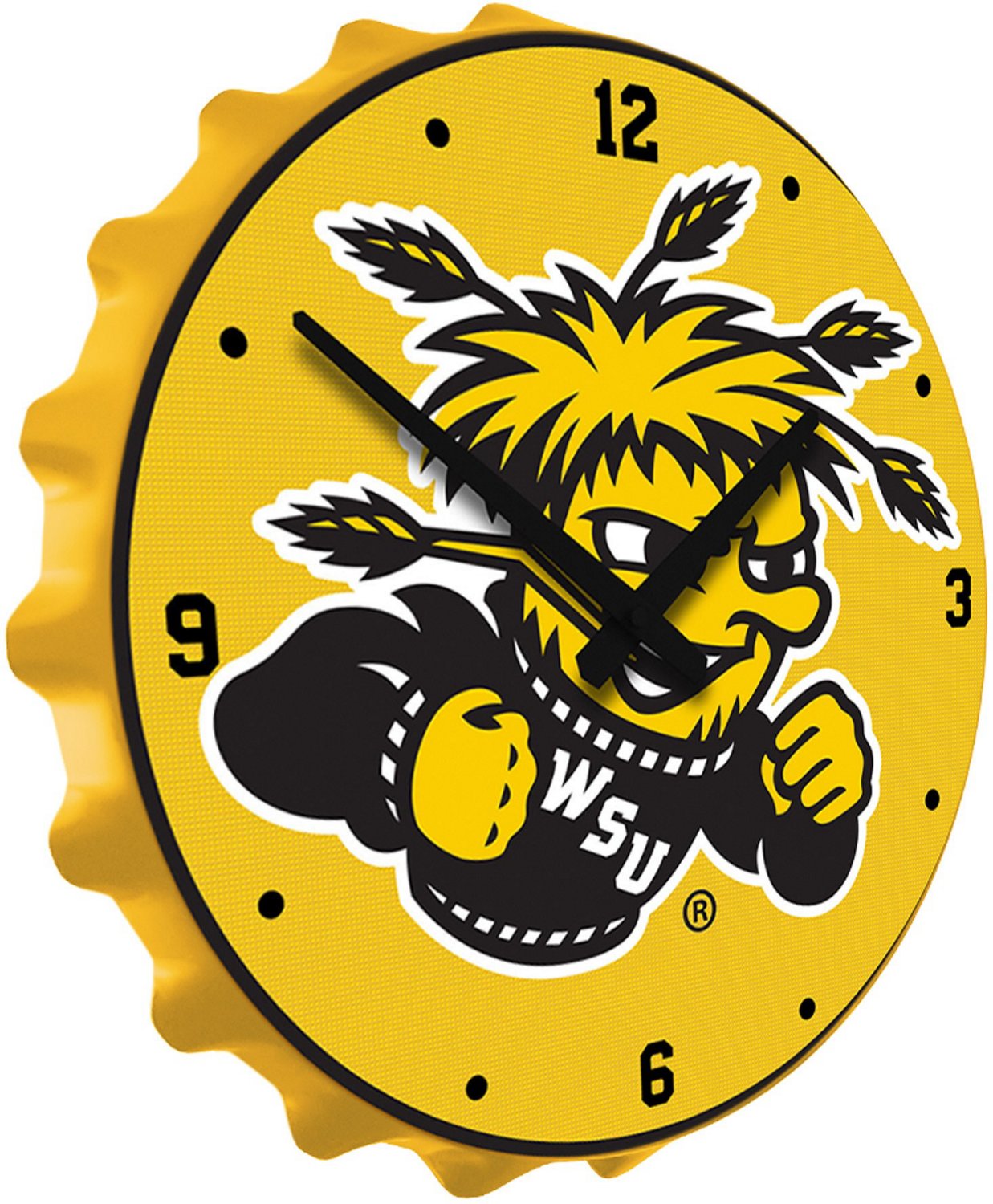 The Fan-Brand Wichita State University WuShock Bottle Cap Clock - view number 2