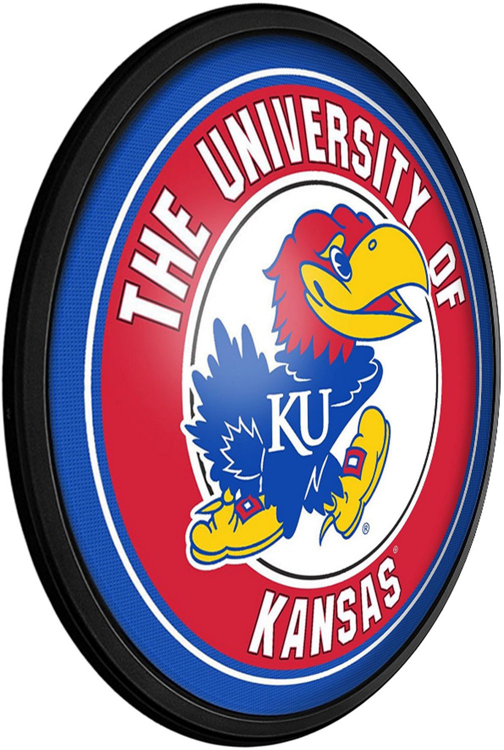 The Fan-Brand University of Kansas Round Slimline Lighted Sign - view number 2