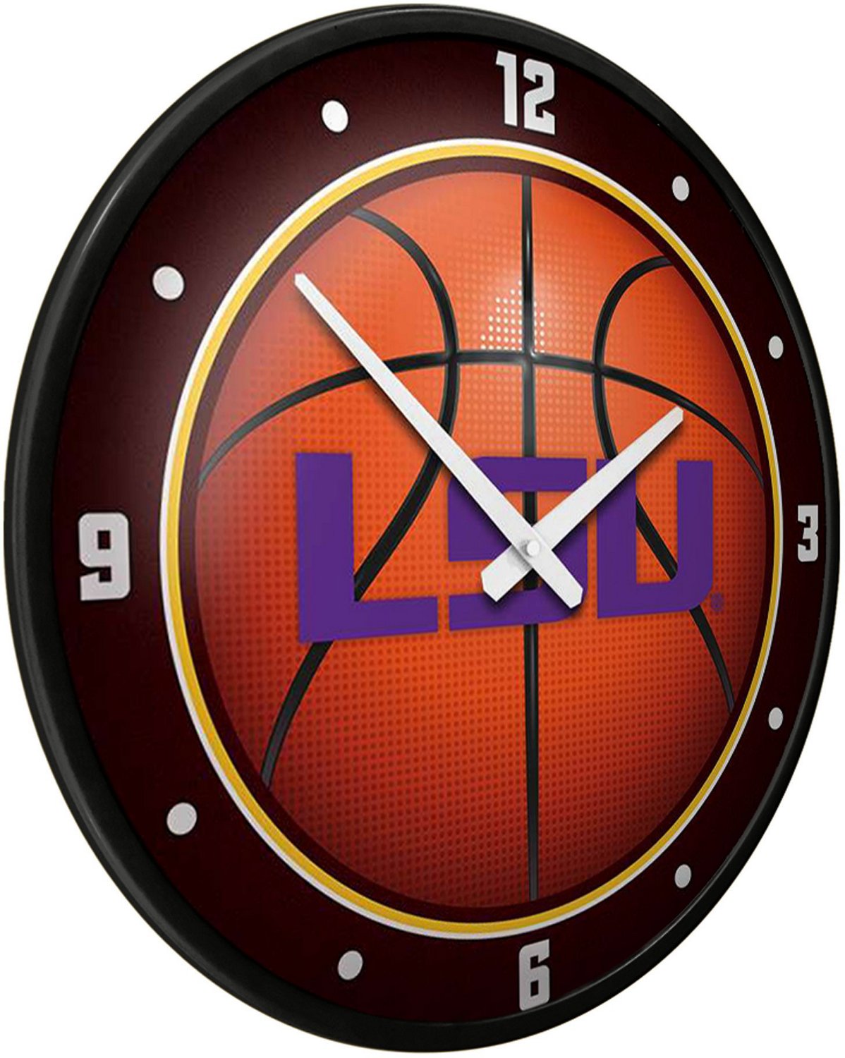 The Fan-Brand Louisiana State University Basketball Modern Disc Clock  - view number 2