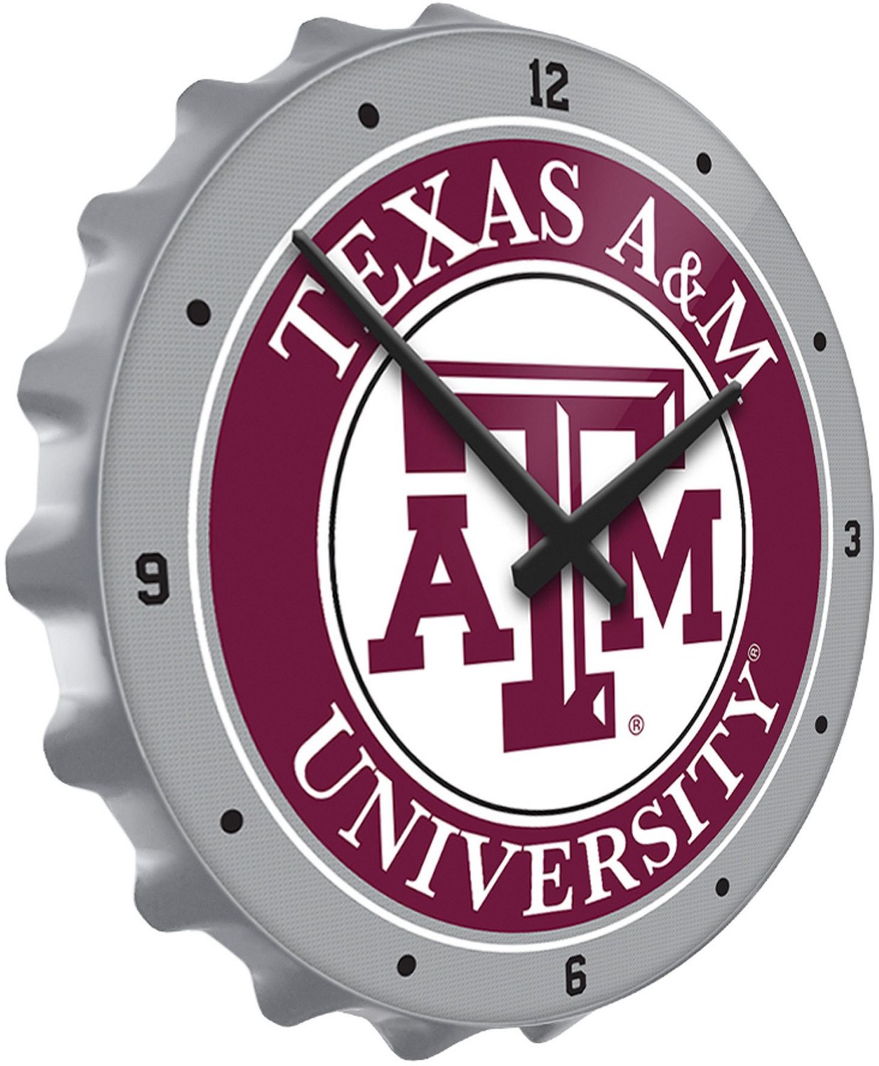 The Fan-Brand Texas A&M University Bottle Cap Clock                                                                              - view number 2