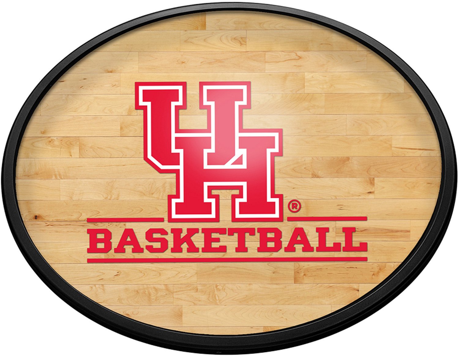 The Fan-Brand University of Houston Hardwood Oval Slimline Lighted Sign ...