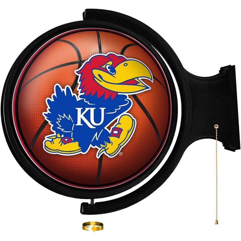 The FanBrand University of Kansas Rotating Lighted Wall Sign